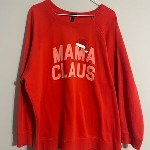 Torrid Red 'Mama Claus' Women's Sweatshirt 4 EUC